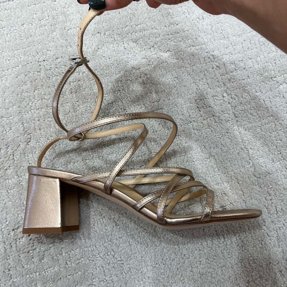 Chic Metallic Strappy Heels